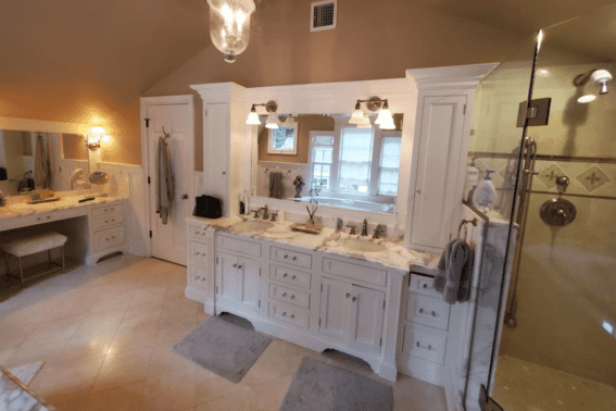Bathroom Makeup Vanity in Fairfield County, Connecticut by Raymond Design Builders