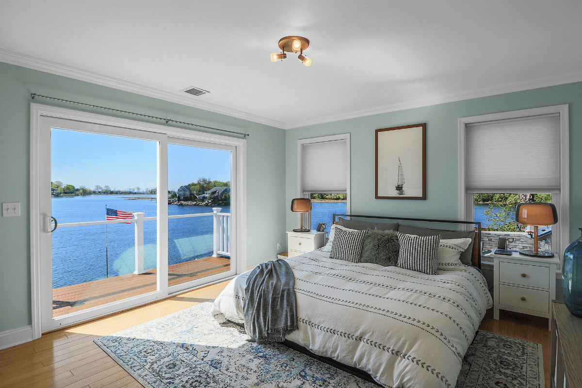 Bedroom Overlooking Water in Fairfield CT