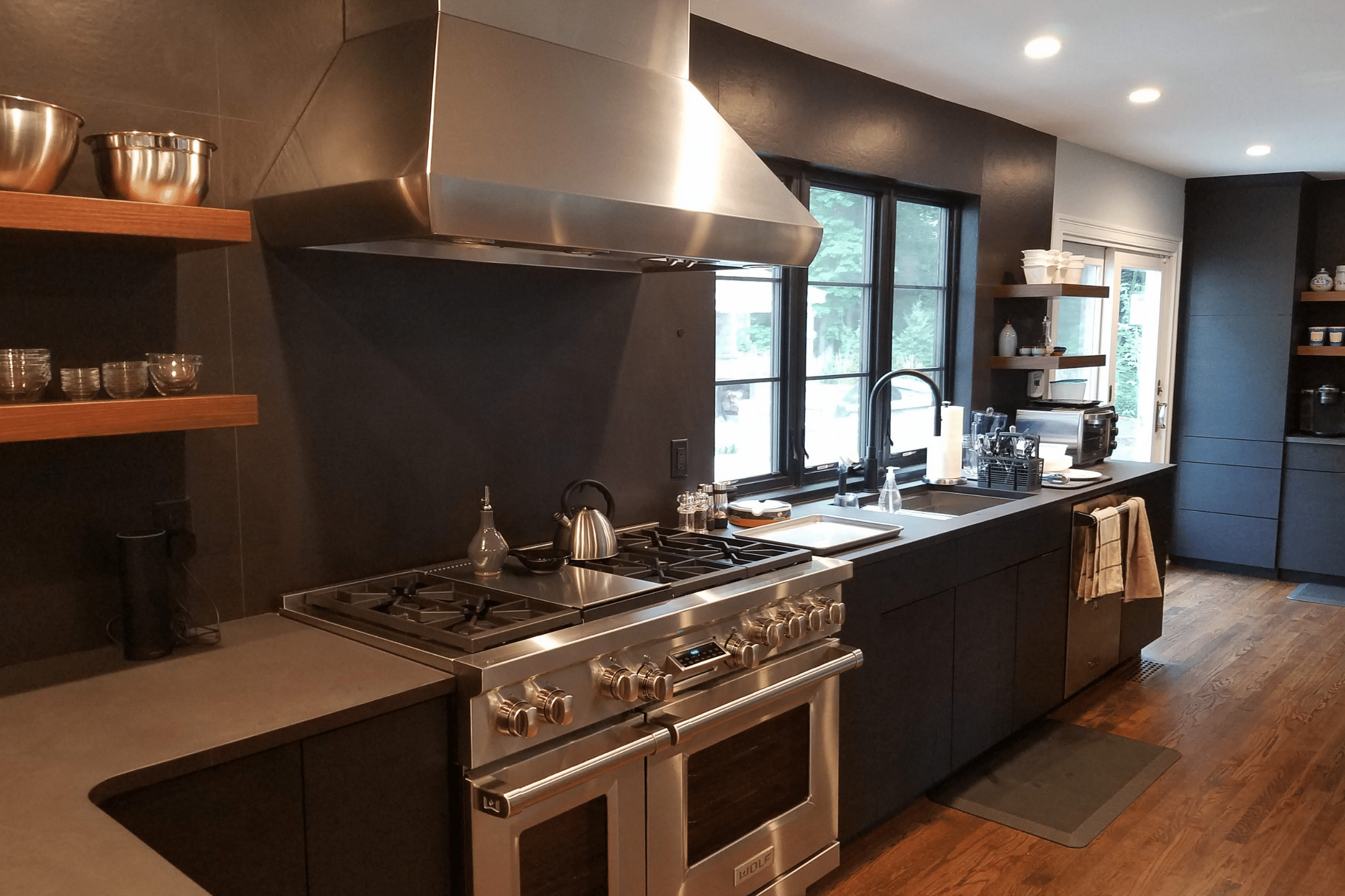 Floating Shelves in Kitchen