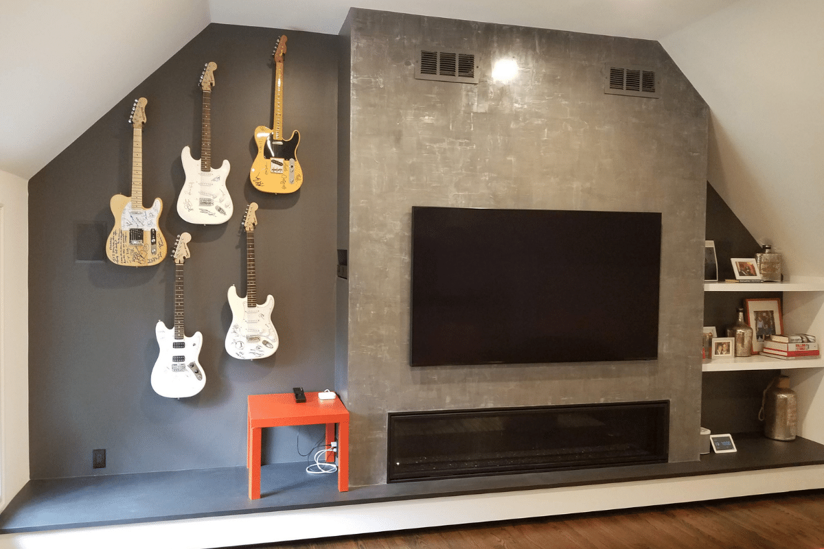 Guitar Hanging in CT Remodel