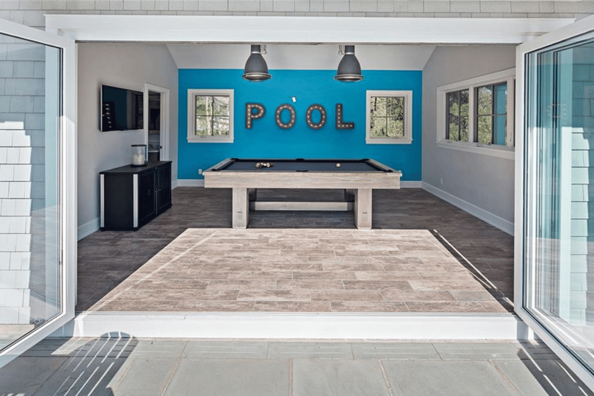 Pool Table in Pool House