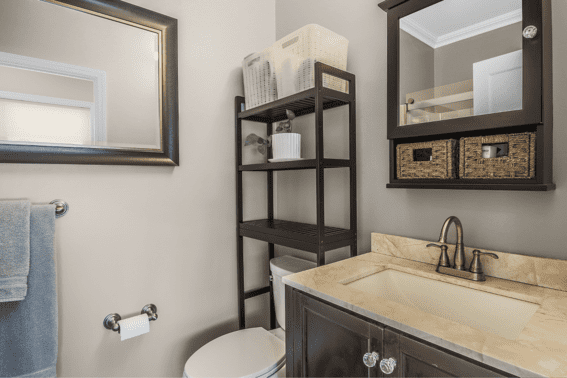 Second Floor Bathroom in house on water in Fairfield County, Connecticut by Raymond Design Builders