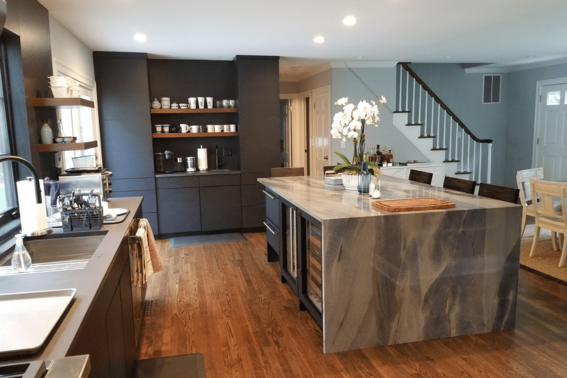 Black Matte Kitchen Remodel in Connecticut