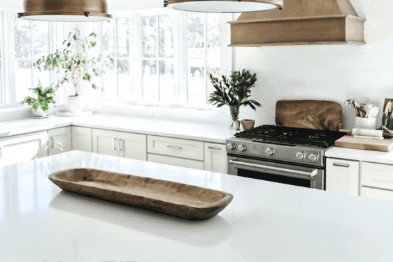 Kitchen Countertop and Brass Appliances in Fairfield County, Connecticut by Raymond Design Builders